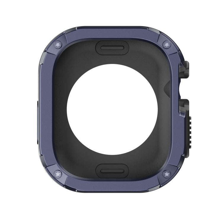For Apple Watch Ultra 49mm 2-in-1 PC Hybrid TPU Armor Watch Case(Midnight Blue)