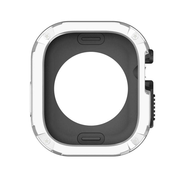 For Apple Watch Ultra 49mm 2-in-1 PC Hybrid TPU Armor Watch Case(Silver Gray)