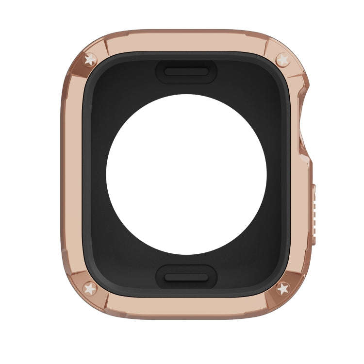 For Apple Watch Series 8 / 7 45mm 2-in-1 PC Hybrid TPU Armor Watch Case(Rose Gold)