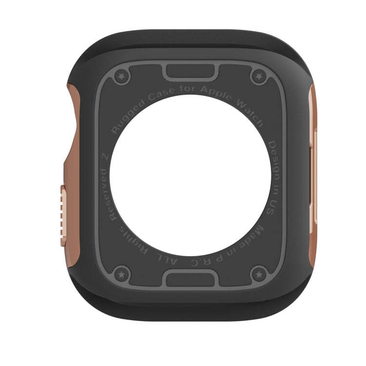 For Apple Watch Series 8 / 7 45mm 2-in-1 PC Hybrid TPU Armor Watch Case(Rose Gold)