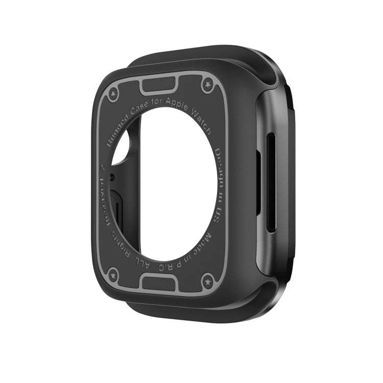 For Apple Watch Series 6 / 5 / 4 / SE 40mm 2-in-1 PC Hybrid TPU Armor Watch Case(Black)