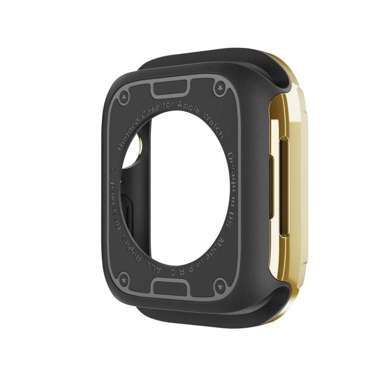 For Apple Watch Series 6 / 5 / 4 / SE 40mm 2-in-1 PC Hybrid TPU Armor Watch Case(Gold)