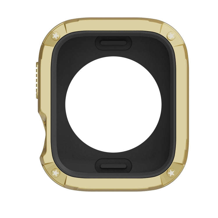 For Apple Watch Series 6 / 5 / 4 / SE 40mm 2-in-1 PC Hybrid TPU Armor Watch Case(Gold)