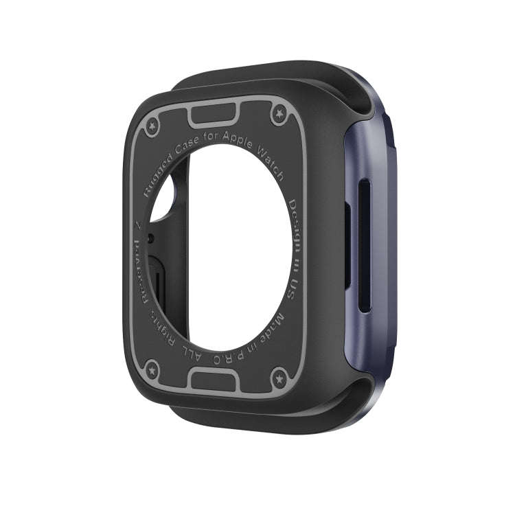 For Apple Watch Series 6 / 5 / 4 / SE 40mm 2-in-1 PC Hybrid TPU Armor Watch Case(Midnight Blue)