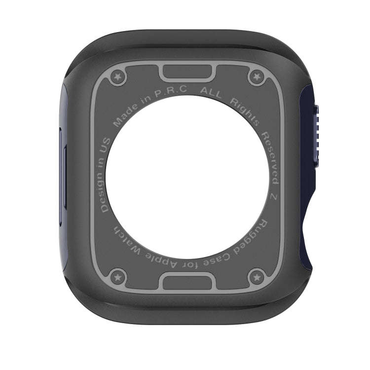 For Apple Watch Series 6 / 5 / 4 / SE 40mm 2-in-1 PC Hybrid TPU Armor Watch Case(Midnight Blue)