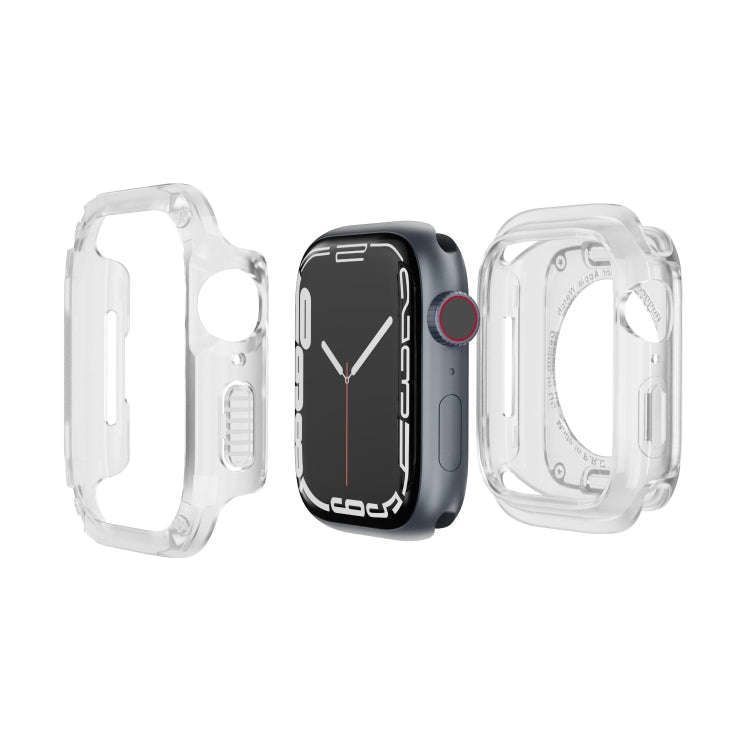 For Apple Watch Series 6 / 5 / 4 / SE 44mm 2-in-1 PC Hybrid TPU Armor Watch Case(Transparent)
