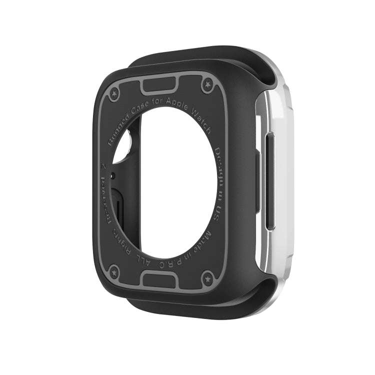 For Apple Watch Series 6 / 5 / 4 / SE 44mm 2-in-1 PC Hybrid TPU Armor Watch Case(Silver Gray)