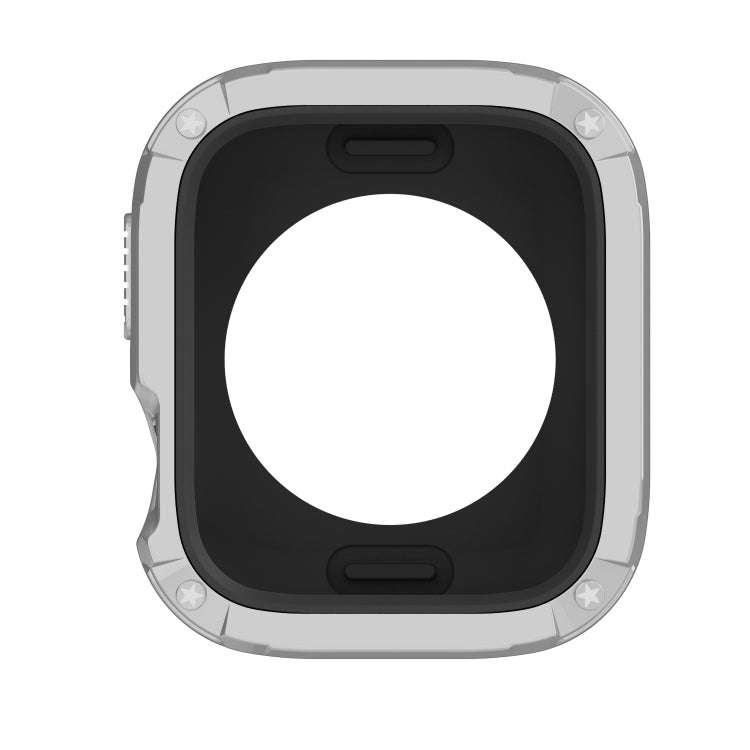 For Apple Watch Series 6 / 5 / 4 / SE 44mm 2-in-1 PC Hybrid TPU Armor Watch Case(Silver Gray)