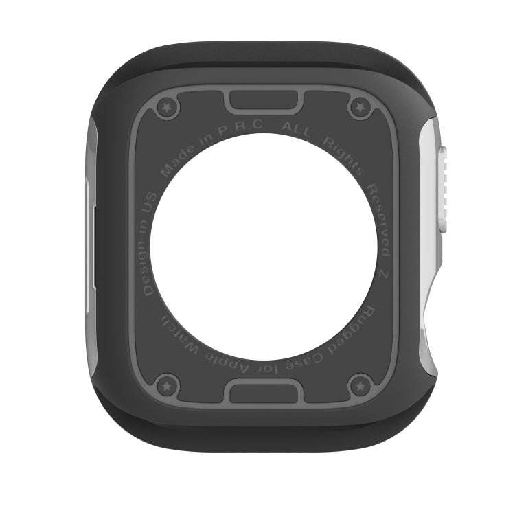 For Apple Watch Series 6 / 5 / 4 / SE 44mm 2-in-1 PC Hybrid TPU Armor Watch Case(Silver Gray)
