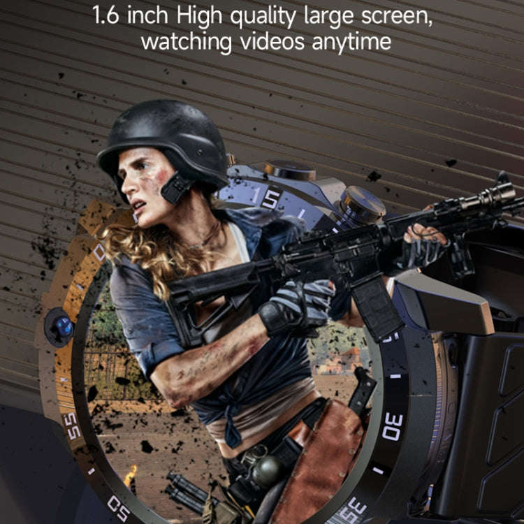 MT27 4G+64G 1.6 inch IP67 Waterproof 4G Android 8.1 Smart Watch Support Heart Rate / GPS, Type:Le...