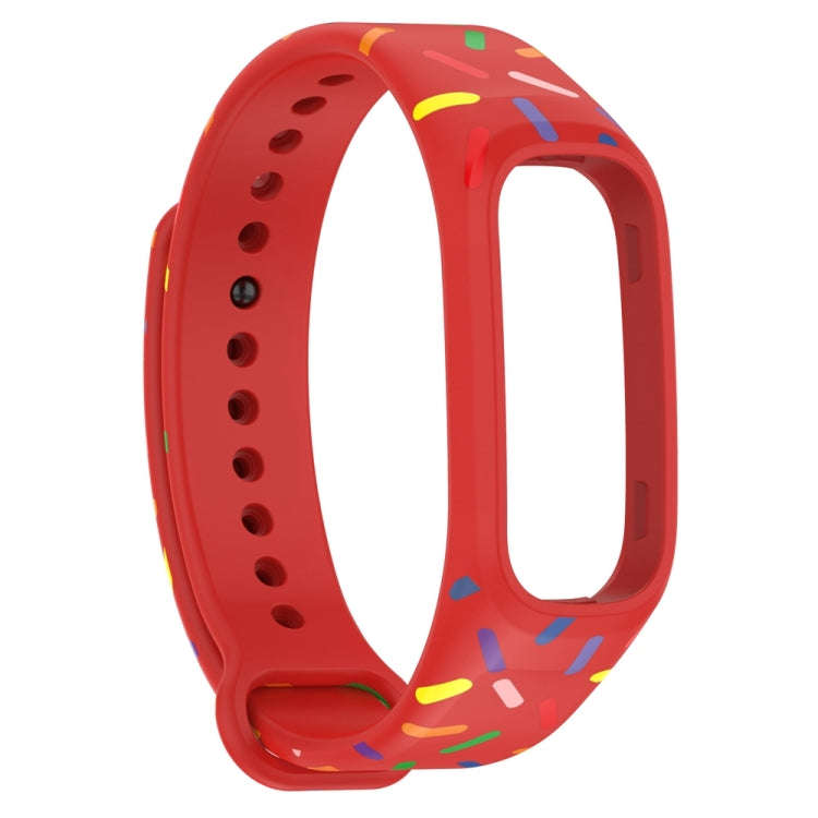For OPPO Band Sports Rainbow Dots Silicone Watch Band(Red)