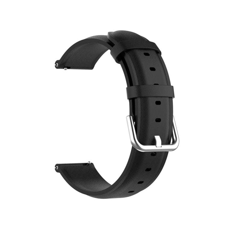 For Huawei Watch 4 / Watch 4 Pro Round Tail Leather Watch Band(Black)
