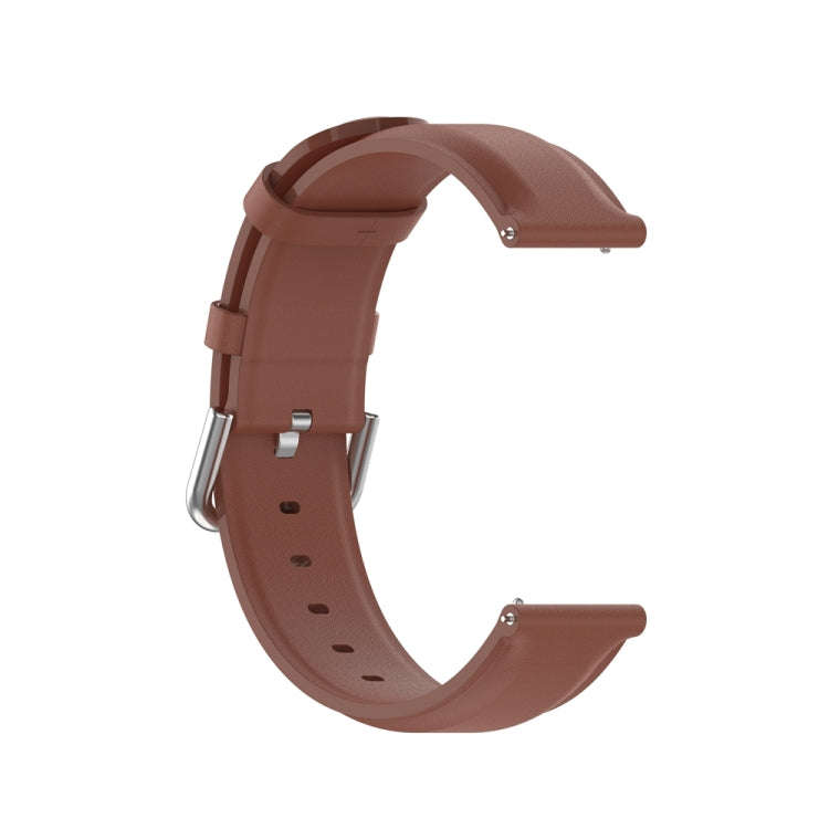 For Huawei Watch 4 / Watch 4 Pro Round Tail Leather Watch Band(Brown)