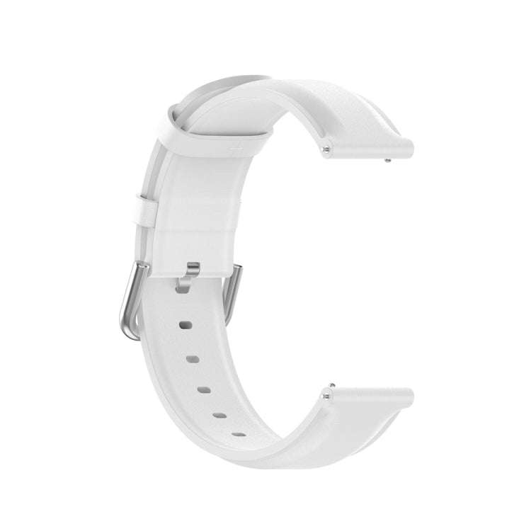 For Huawei Watch 4 / Watch 4 Pro Round Tail Leather Watch Band(White)