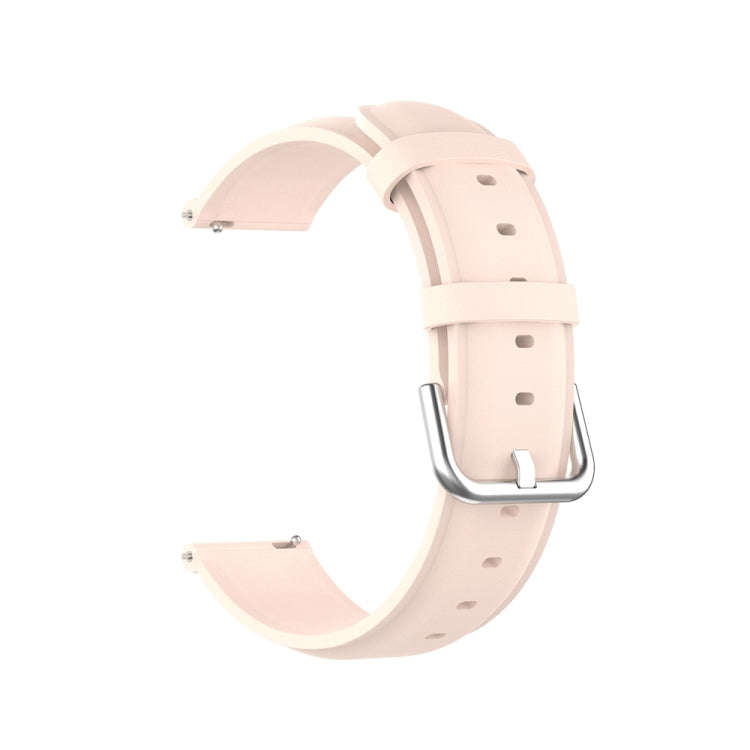 For Huawei Watch 4 / Watch 4 Pro Round Tail Leather Watch Band(Light Pink)