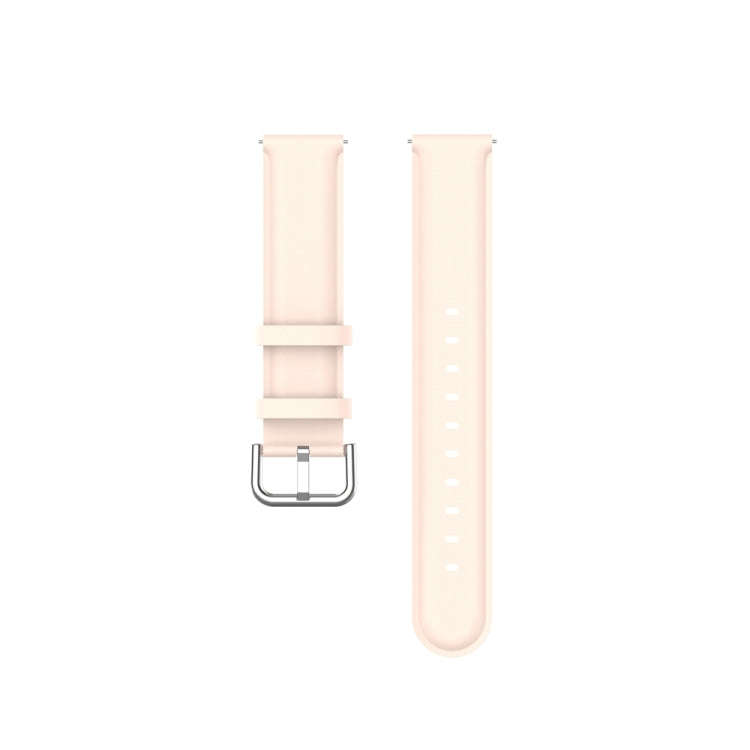 For Huawei Watch 4 / Watch 4 Pro Round Tail Leather Watch Band(Light Pink)