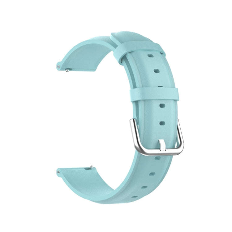 For Huawei Watch 4 / Watch 4 Pro Round Tail Leather Watch Band(Light Blue)