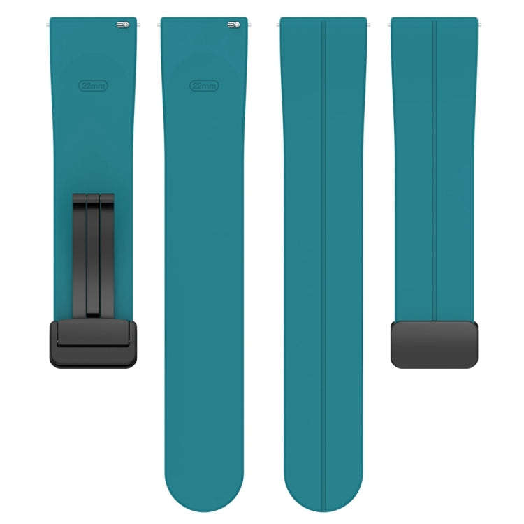 For Huawei Watch 4 / Watch 4 Pro Folding Buckle Silicone Watch Band(Green)
