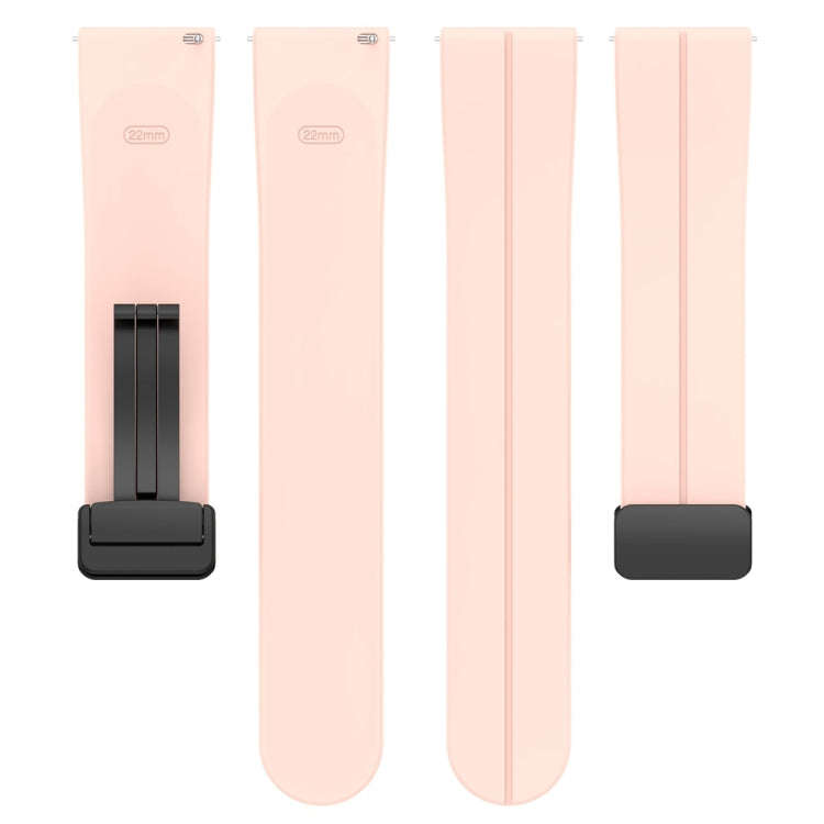 For Huawei Watch 4 / Watch 4 Pro Folding Buckle Silicone Watch Band(Light Pink)