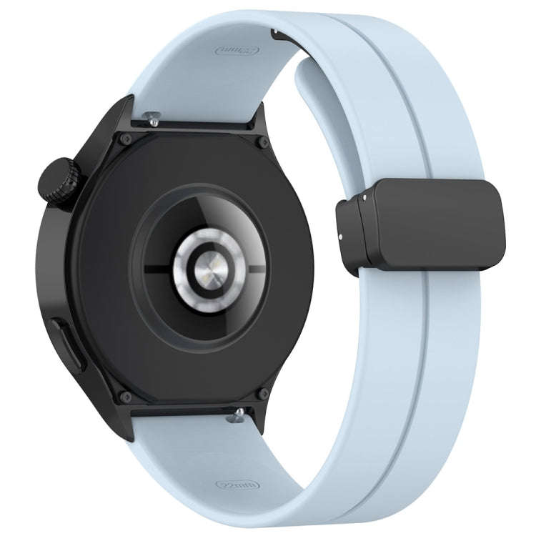 For Huawei Watch 4 / Watch 4 Pro Folding Buckle Silicone Watch Band(Light Blue)