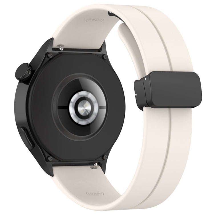 For Huawei Watch 4 / Watch 4 Pro Folding Buckle Silicone Watch Band(Starlight Color)