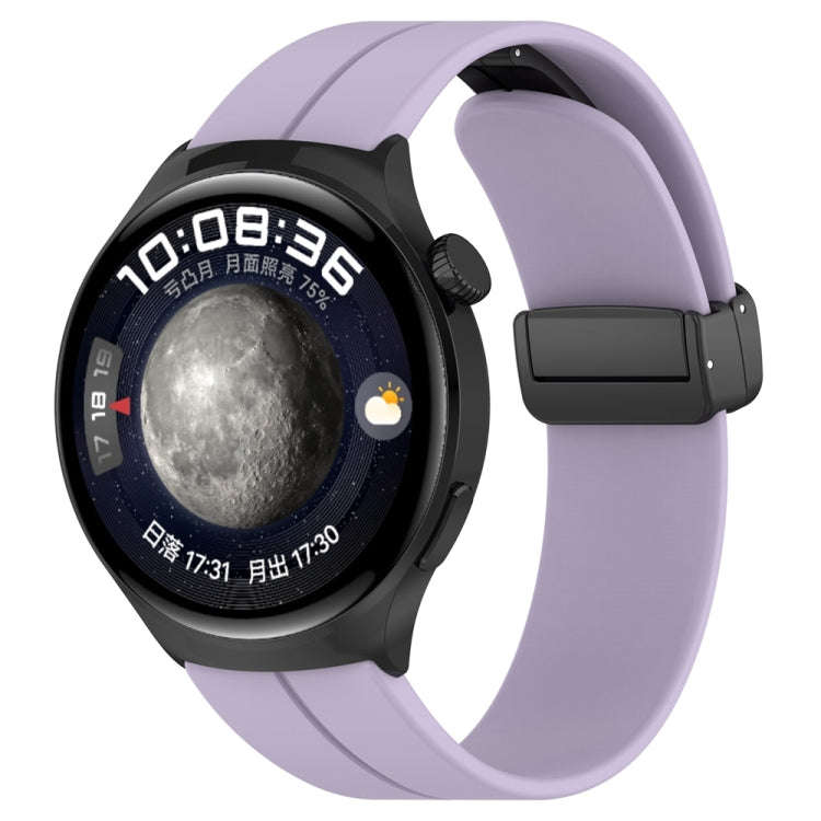 For Huawei Watch 4 / Watch 4 Pro Folding Buckle Silicone Watch Band(Purple)