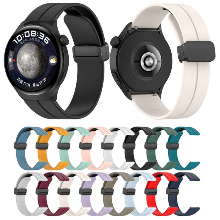 For Huawei Watch 4 / Watch 4 Pro Folding Buckle Silicone Watch Band(Teal)