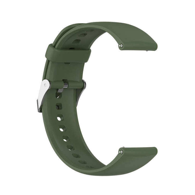 For Huawei Watch 4 / Watch 4 Pro Solid Color Silicone Stainless Steel Silver Buckle Watch Band(Da...
