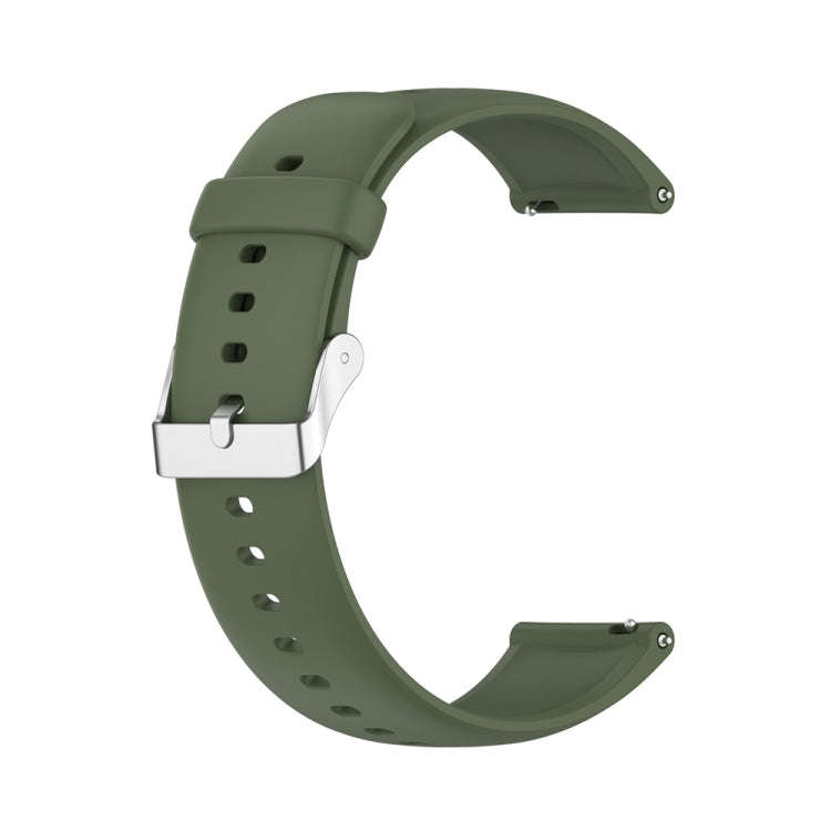 For Huawei Watch 4 / Watch 4 Pro Solid Color Silicone Stainless Steel Silver Buckle Watch Band(Da...