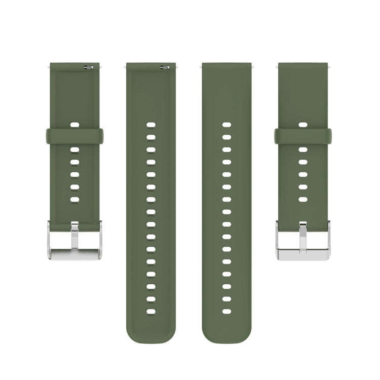 For Huawei Watch 4 / Watch 4 Pro Solid Color Silicone Stainless Steel Silver Buckle Watch Band(Da...