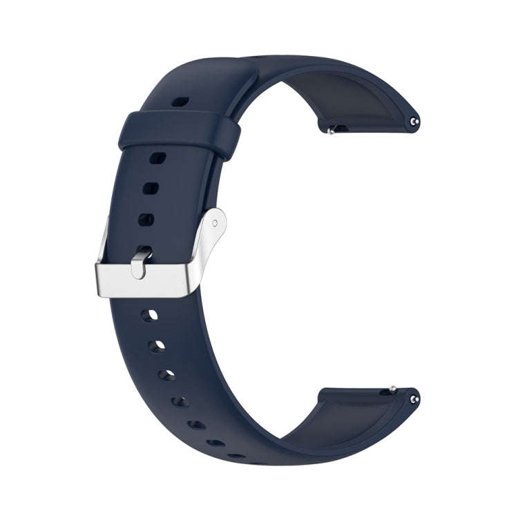 For Huawei Watch 4 / Watch 4 Pro Solid Color Silicone Stainless Steel Silver Buckle Watch Band(Na...