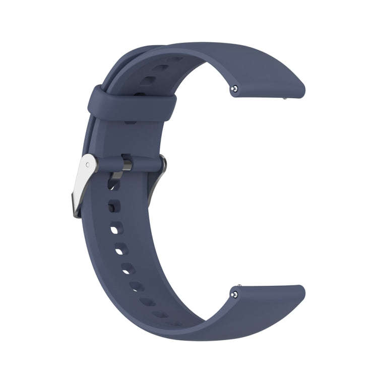 For Huawei Watch 4 / Watch 4 Pro Solid Color Silicone Stainless Steel Silver Buckle Watch Band(Bl...