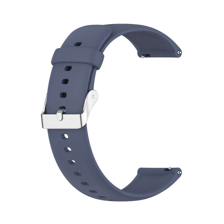 For Huawei Watch 4 / Watch 4 Pro Solid Color Silicone Stainless Steel Silver Buckle Watch Band(Bl...