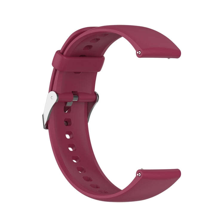 For Huawei Watch 4 / Watch 4 Pro Solid Color Silicone Stainless Steel Silver Buckle Watch Band(Wi...