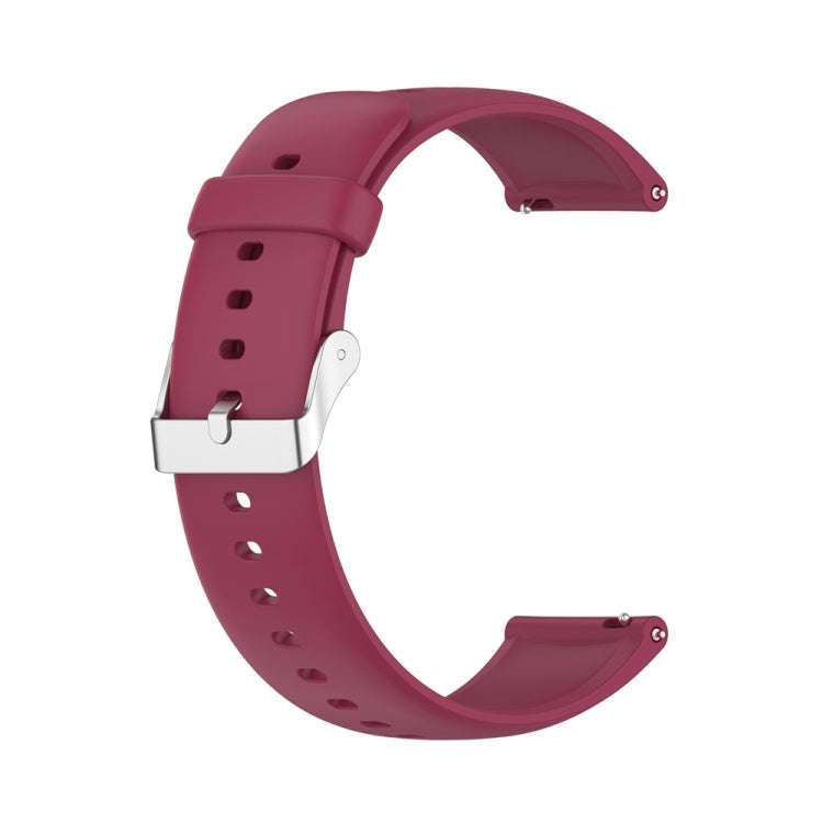 For Huawei Watch 4 / Watch 4 Pro Solid Color Silicone Stainless Steel Silver Buckle Watch Band(Wi...