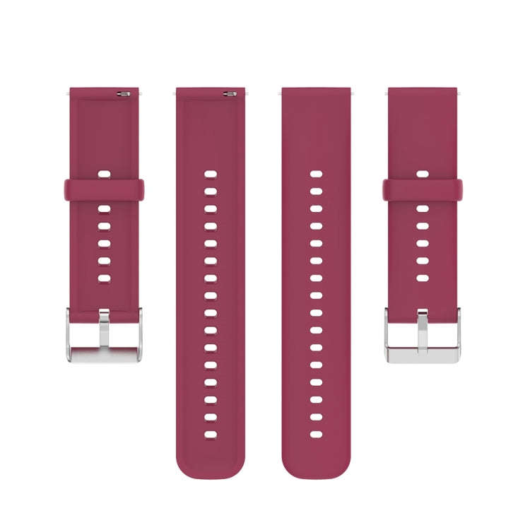 For Huawei Watch 4 / Watch 4 Pro Solid Color Silicone Stainless Steel Silver Buckle Watch Band(Wi...