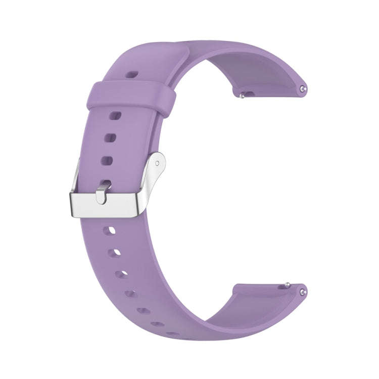 For Huawei Watch 4 / Watch 4 Pro Solid Color Silicone Stainless Steel Silver Buckle Watch Band(Li...