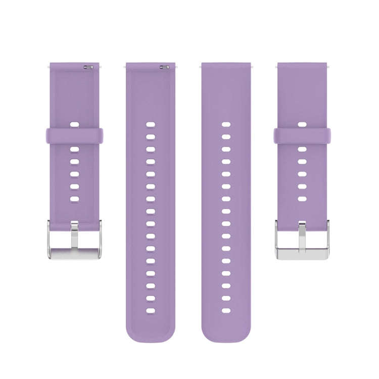 For Huawei Watch 4 / Watch 4 Pro Solid Color Silicone Stainless Steel Silver Buckle Watch Band(Li...