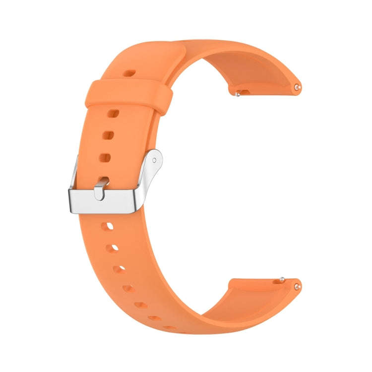 For Huawei Watch 4 / Watch 4 Pro Solid Color Silicone Stainless Steel Silver Buckle Watch Band(Or...