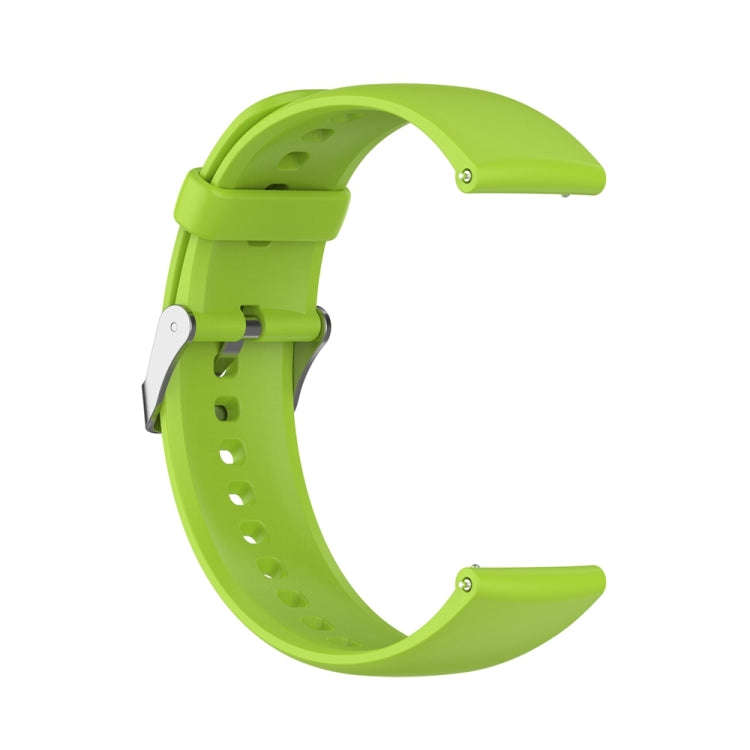 For Huawei Watch 4 / Watch 4 Pro Solid Color Silicone Stainless Steel Silver Buckle Watch Band(Li...