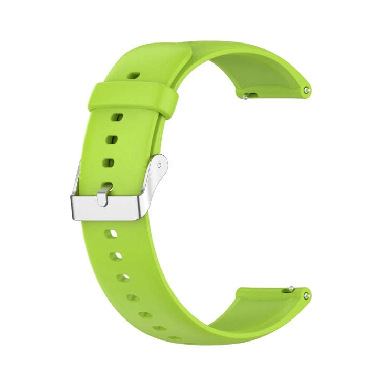 For Huawei Watch 4 / Watch 4 Pro Solid Color Silicone Stainless Steel Silver Buckle Watch Band(Li...