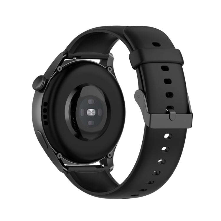 For Huawei Watch 4 / Watch 4 Pro Solid Color Silicone Stainless Steel Black Buckle Watch Band(Black)