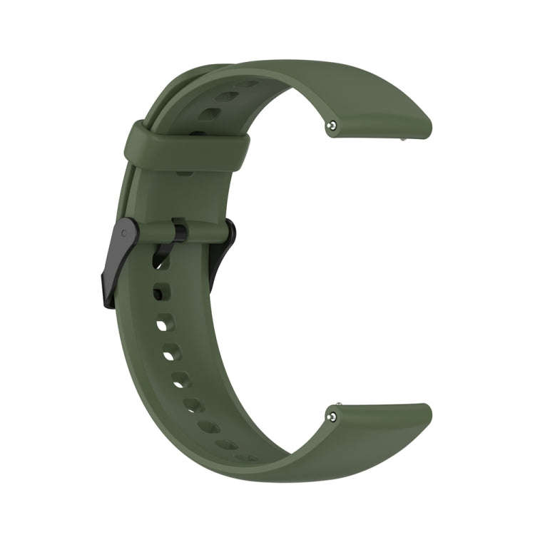 For Huawei Watch 4 / Watch 4 Pro Solid Color Silicone Stainless Steel Black Buckle Watch Band(Dar...