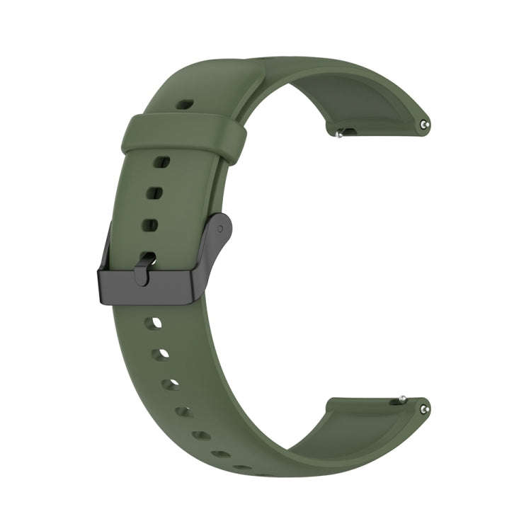For Huawei Watch 4 / Watch 4 Pro Solid Color Silicone Stainless Steel Black Buckle Watch Band(Dar...