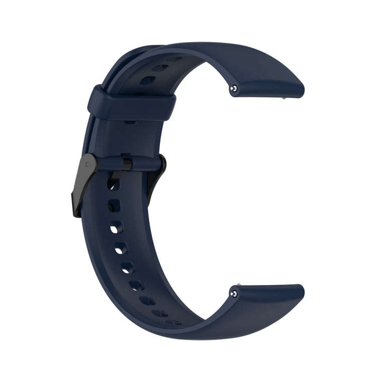 For Huawei Watch 4 / Watch 4 Pro Solid Color Silicone Stainless Steel Black Buckle Watch Band(Nav...