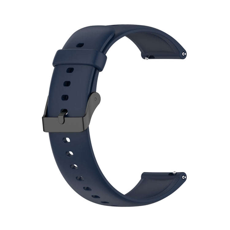 For Huawei Watch 4 / Watch 4 Pro Solid Color Silicone Stainless Steel Black Buckle Watch Band(Nav...