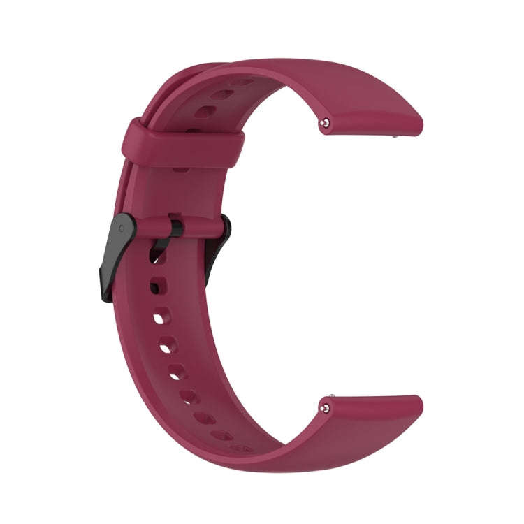 For Huawei Watch 4 / Watch 4 Pro Solid Color Silicone Stainless Steel Black Buckle Watch Band(Win...