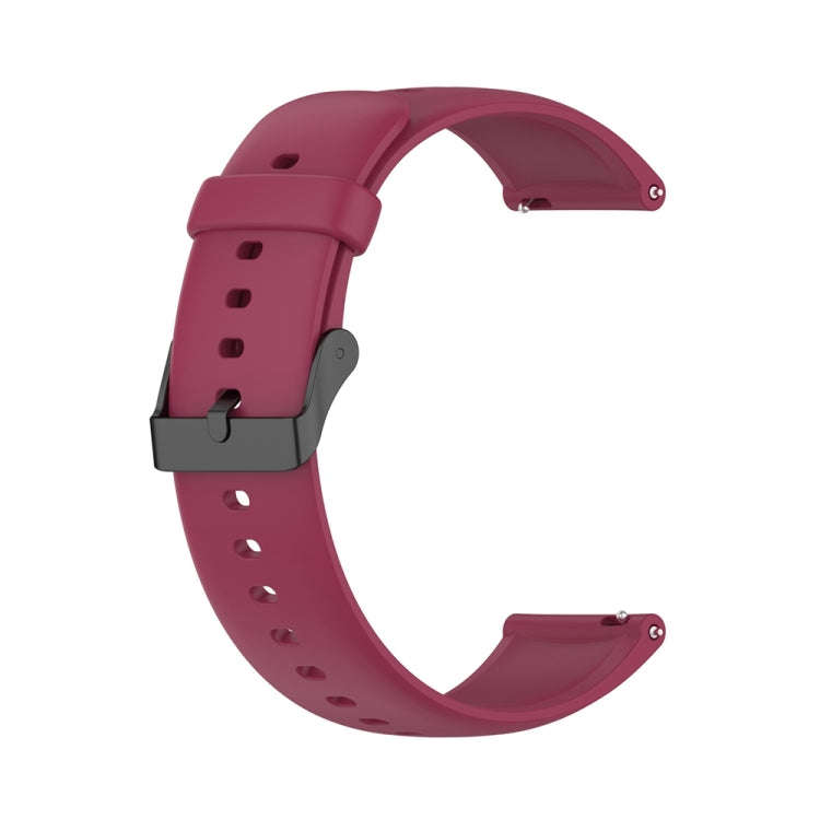 For Huawei Watch 4 / Watch 4 Pro Solid Color Silicone Stainless Steel Black Buckle Watch Band(Win...