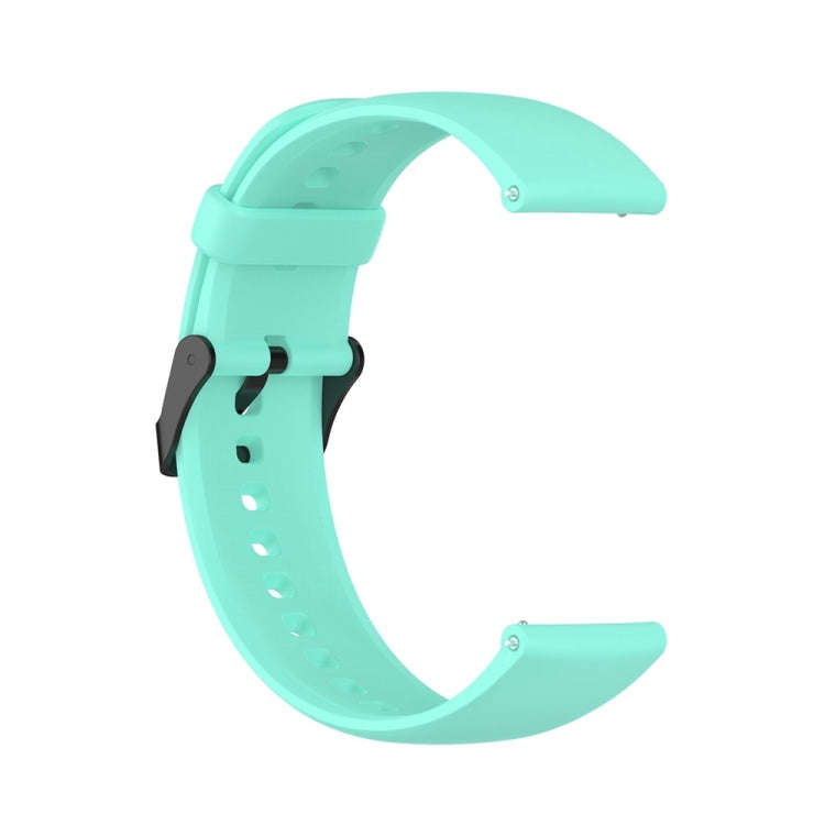For Huawei Watch 4 / Watch 4 Pro Solid Color Silicone Stainless Steel Black Buckle Watch Band(Teal)