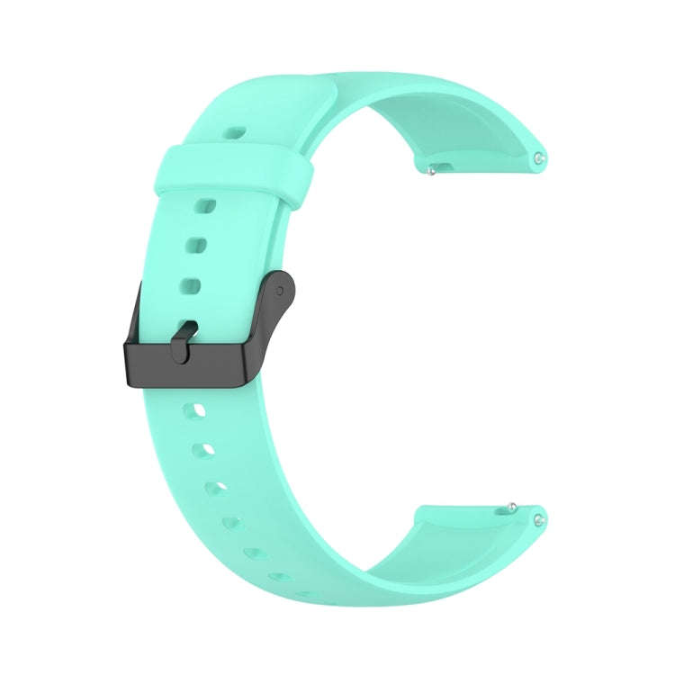 For Huawei Watch 4 / Watch 4 Pro Solid Color Silicone Stainless Steel Black Buckle Watch Band(Teal)